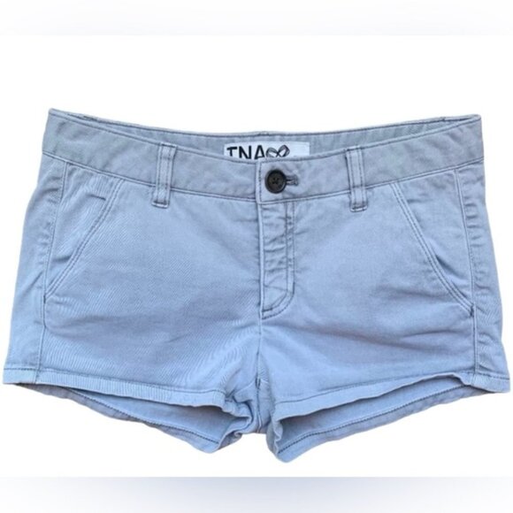 Aritzia Tna Shorts Cargo Khakis Light Gray Mid low rise Size 2 Y2K 2000s - Picture 2 of 15